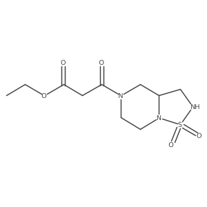 ethyl 3-{1,1-dioxo-hexahydro-2H-1lambda6-[1,2,5]thiadiazolo[2,3-a]piperazin-5-yl}-3-oxopropanoate Structure