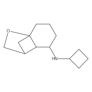 N-cyclobutyl-9-oxatricyclo[5.2.1.0,1,6]decan-5-amine结构式