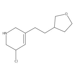 3-Chloro-5-[2-(oxolan-3-yl)ethyl]-1,2,3,6-tetrahydropyridine结构式