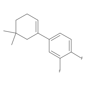 4-(5,5-Dimethylcyclohex-1-en-1-yl)-1,2-difluorobenzene结构式