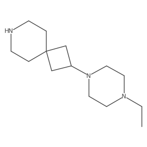 2-(4-Ethylpiperazin-1-yl)-7-azaspiro[3.5]nonane结构式