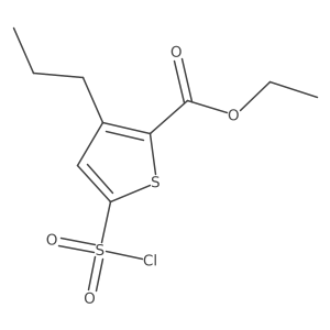 Ethyl 5-(chlorosulfonyl)-3-propylthiophene-2-carboxylate结构式