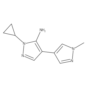1-cyclopropyl-4-(1-methyl-1H-pyrazol-4-yl)-1H-pyrazol-5-amine结构式
