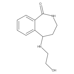 5-[(2-hydroxyethyl)amino]-2,3,4,5-tetrahydro-1H-2-benzazepin-1-one结构式