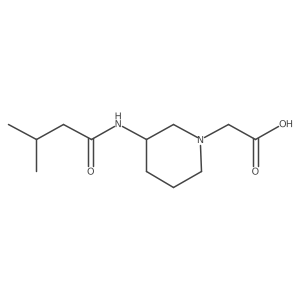 2-[3-(3-Methylbutanamido)piperidin-1-yl]acetic acid Structure