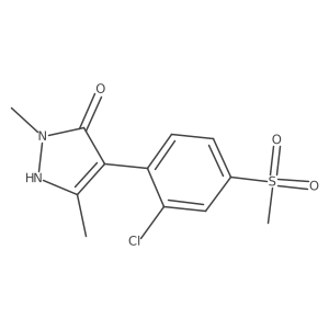 4-(2-chloro-4-methanesulfonylphenyl)-1,3-dimethyl-1H-pyrazol-5-ol结构式