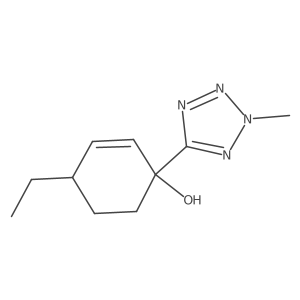 4-ethyl-1-(2-methyl-2H-1,2,3,4-tetrazol-5-yl)cyclohex-2-en-1-ol结构式