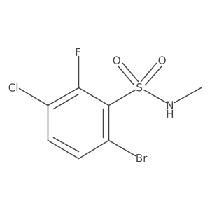 6-bromo-3-chloro-2-fluoro-N-methylbenzene-1-sulfonamide Structure