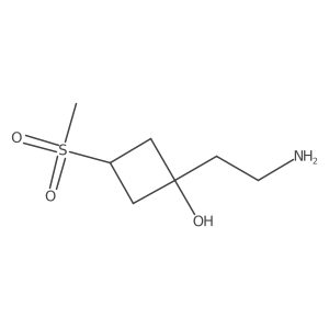 1-(2-Aminoethyl)-3-methanesulfonylcyclobutan-1-ol Structure
