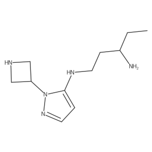 N1-[1-(azetidin-3-yl)-1H-pyrazol-5-yl]pentane-1,3-diamine Structure