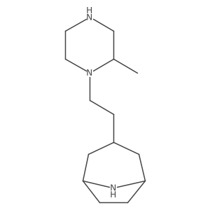 3-[2-(2-Methylpiperazin-1-yl)ethyl]-8-azabicyclo[3.2.1]octane结构式