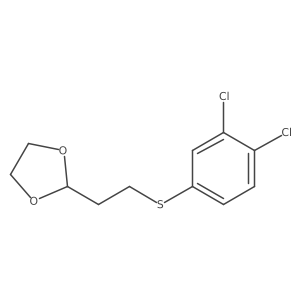 2-{2-[(3,4-Dichlorophenyl)sulfanyl]ethyl}-1,3-dioxolane结构式