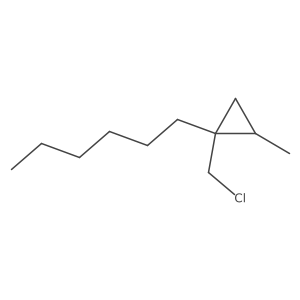 1-(Chloromethyl)-1-hexyl-2-methylcyclopropane Structure