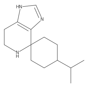 4-(Propan-2-yl)-3',5',6',7'-tetrahydrospiro[cyclohexane-1,4'-imidazo[4,5-c]pyridine]结构式