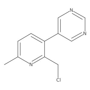 5-[2-(Chloromethyl)-6-methylpyridin-3-yl]pyrimidine结构式