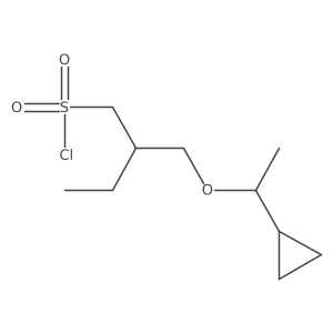 2-[(1-Cyclopropylethoxy)methyl]butane-1-sulfonyl chloride Structure
