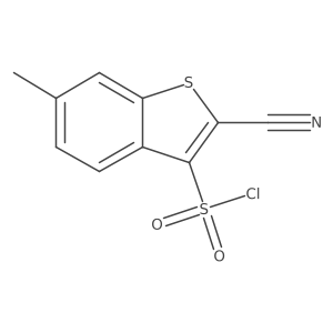 2-Cyano-6-methyl-1-benzothiophene-3-sulfonyl chloride Structure