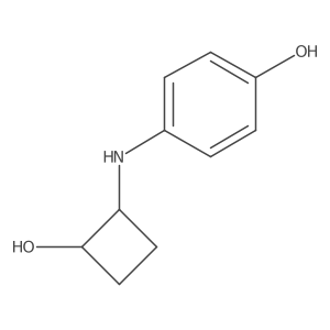 4-{[trans-2-Hydroxycyclobutyl]amino}phenol结构式