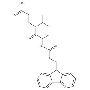 3-[(2R)-2-({[(9H-fluoren-9-yl)methoxy]carbonyl}amino)-N-(propan-2-yl)propanamido]propanoic acid Structure