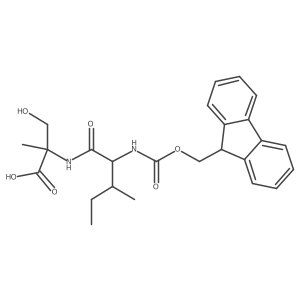 2-[(2S)-2-({[(9H-fluoren-9-yl)methoxy]carbonyl}amino)-3-methylpentanamido]-3-hydroxy-2-methylpropanoic acid Structure