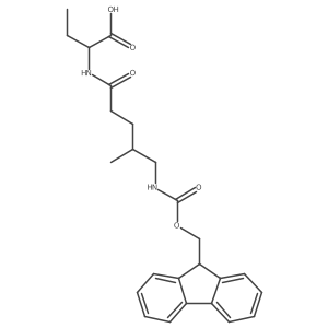 2-[5-({[(9H-fluoren-9-yl)methoxy]carbonyl}amino)-4-methylpentanamido]butanoic acid结构式