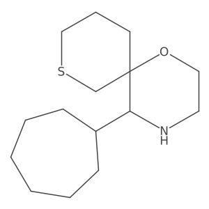 5-Cycloheptyl-1-oxa-8-thia-4-azaspiro[5.5]undecane结构式