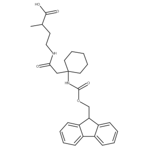 4-{2-[1-({[(9H-fluoren-9-yl)methoxy]carbonyl}amino)cyclohexyl]acetamido}-2-methylbutanoic acid Structure