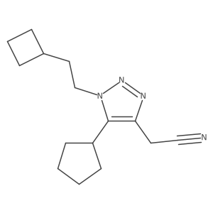 2-[1-(2-cyclobutylethyl)-5-cyclopentyl-1H-1,2,3-triazol-4-yl]acetonitrile结构式