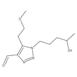 1-(4-hydroxypentyl)-5-(2-methoxyethyl)-1H-1,2,3-triazole-4-carbaldehyde结构式