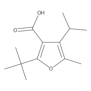 2-Tert-butyl-5-methyl-4-(propan-2-yl)furan-3-carboxylic acid结构式