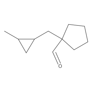 1-[(2-Methylcyclopropyl)methyl]cyclopentane-1-carbaldehyde结构式