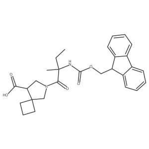 6-[2-({[(9H-fluoren-9-yl)methoxy]carbonyl}amino)-2-methylbutanoyl]-6-azaspiro[3.4]octane-8-carboxylic acid Structure