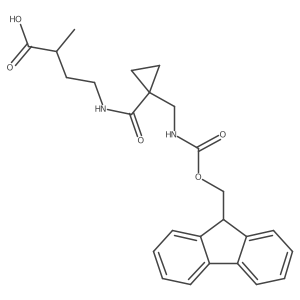 4-({1-[({[(9H-fluoren-9-yl)methoxy]carbonyl}amino)methyl]cyclopropyl}formamido)-2-methylbutanoic acid结构式