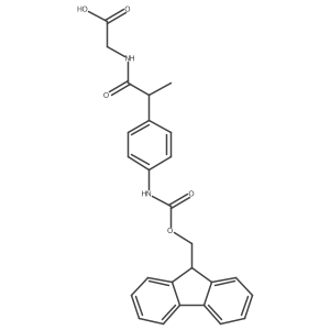 2-{2-[4-({[(9H-fluoren-9-yl)methoxy]carbonyl}amino)phenyl]propanamido}acetic acid Structure