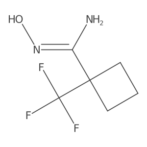 N'-hydroxy-1-(trifluoromethyl)cyclobutane-1-carboximidamide结构式
