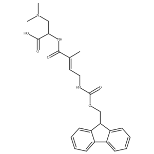 3-(dimethylamino)-2-[4-({[(9H-fluoren-9-yl)methoxy]carbonyl}amino)-2-methylbut-2-enamido]propanoic acid结构式