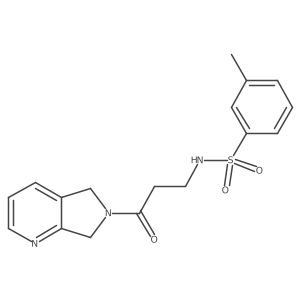 3-methyl-N-(3-oxo-3-(5H-pyrrolo[3,4-b]pyridin-6(7H)-yl)propyl)benzenesulfonamide Structure