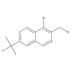4-Bromo-3-(bromomethyl)-7-(trifluoromethyl)isoquinoline Structure
