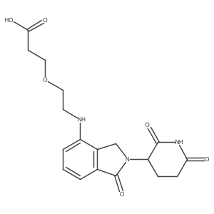 3-(2-((2-(2,6-Dioxopiperidin-3-yl)-1-oxoisoindolin-4-yl)amino)ethoxy)propanoic acid Structure