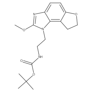 tert-Butyl (2-(2-methoxy-7,8-dihydro-1H-benzofuro[4,5-d]imidazol-1-yl)ethyl)carbamate Structure