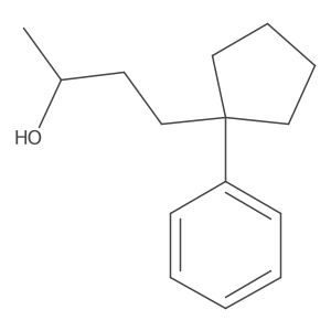 (2R)-4-(1-phenylcyclopentyl)butan-2-ol结构式