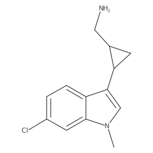 rac-[(1R,2R)-2-(6-chloro-1-methyl-1H-indol-3-yl)cyclopropyl]methanamine Structure