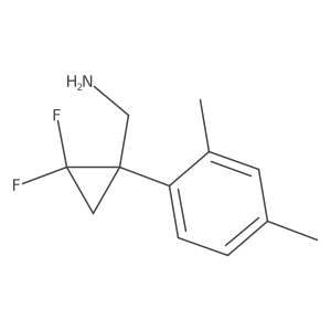 [1-(2,4-Dimethylphenyl)-2,2-difluorocyclopropyl]methanamine Structure