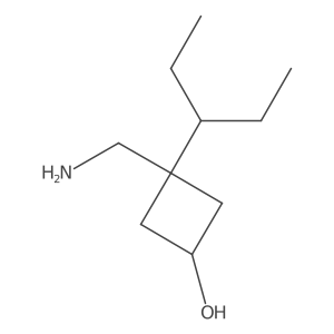 3-(Aminomethyl)-3-(pentan-3-yl)cyclobutan-1-ol Structure