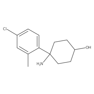 4-Amino-4-(4-chloro-2-methylphenyl)cyclohexan-1-ol Structure