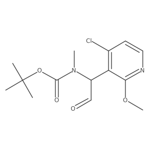 tert-butyl N-[1-(4-chloro-2-methoxypyridin-3-yl)-2-oxoethyl]-N-methylcarbamate Structure