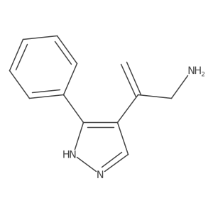 2-(3-phenyl-1H-pyrazol-4-yl)prop-2-en-1-amine Structure