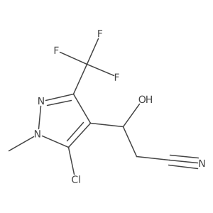 3-[5-chloro-1-methyl-3-(trifluoromethyl)-1H-pyrazol-4-yl]-3-hydroxypropanenitrile Structure