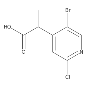 2-(5-Bromo-2-chloropyridin-4-yl)propanoic acid Structure