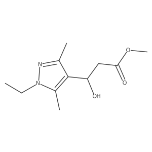 methyl 3-(1-ethyl-3,5-dimethyl-1H-pyrazol-4-yl)-3-hydroxypropanoate Structure